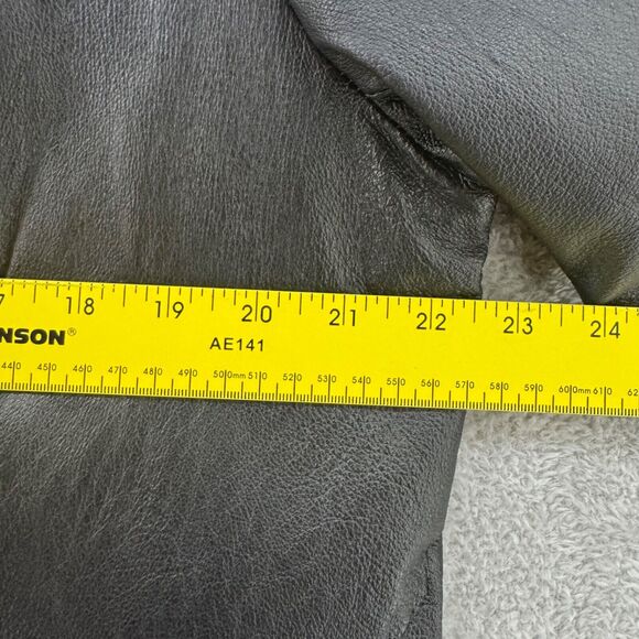 VTG Bagatelle Jacket Womens Plus 16W Black Leather 2 Button Front Pockets Lined - Picture 12 of 16